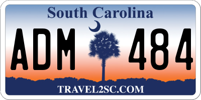 SC license plate ADM484