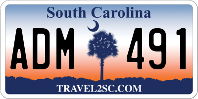 SC license plate ADM491