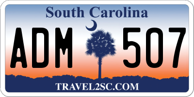 SC license plate ADM507