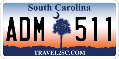 SC license plate ADM511