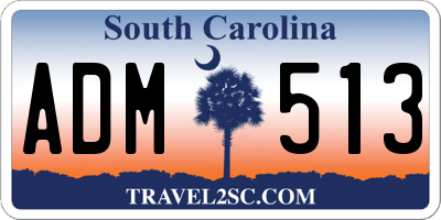 SC license plate ADM513