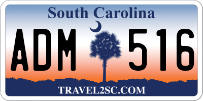 SC license plate ADM516