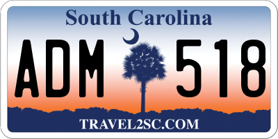 SC license plate ADM518
