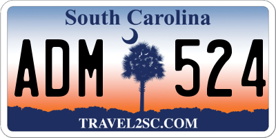 SC license plate ADM524