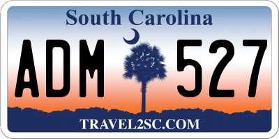 SC license plate ADM527