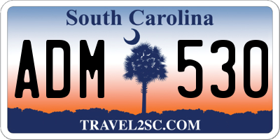 SC license plate ADM530