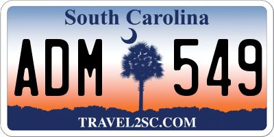 SC license plate ADM549