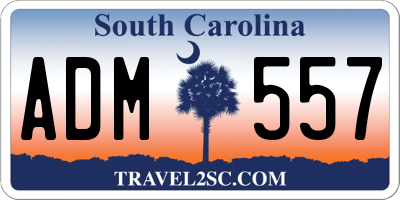 SC license plate ADM557