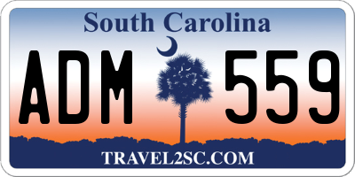 SC license plate ADM559