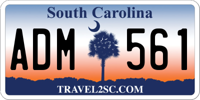 SC license plate ADM561