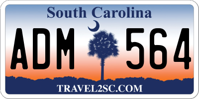 SC license plate ADM564