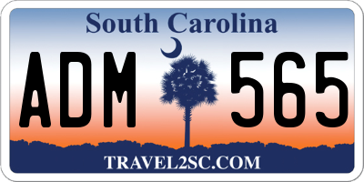 SC license plate ADM565