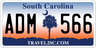 SC license plate ADM566
