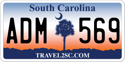 SC license plate ADM569