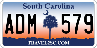 SC license plate ADM579