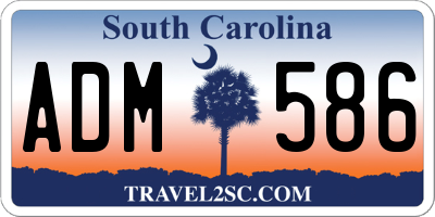 SC license plate ADM586