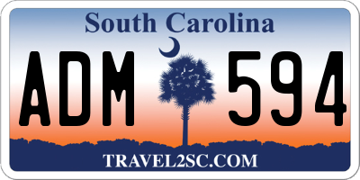 SC license plate ADM594