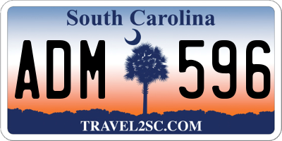 SC license plate ADM596