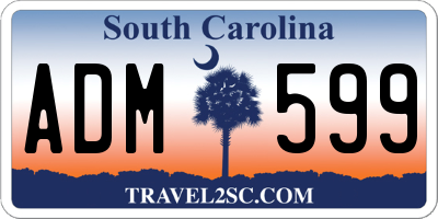 SC license plate ADM599