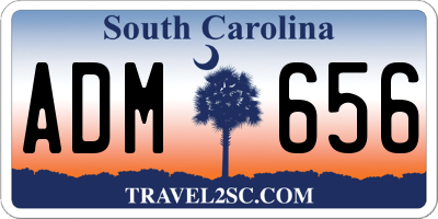 SC license plate ADM656