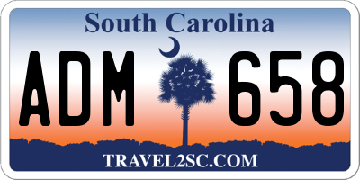 SC license plate ADM658