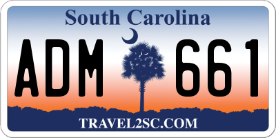 SC license plate ADM661