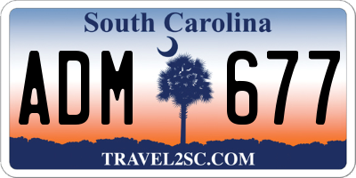 SC license plate ADM677