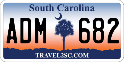 SC license plate ADM682