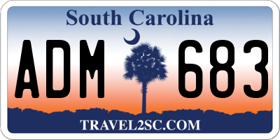 SC license plate ADM683