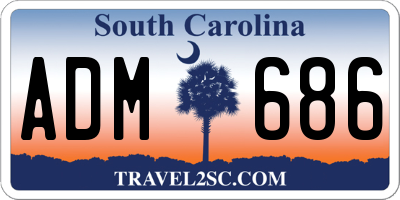 SC license plate ADM686