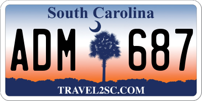 SC license plate ADM687