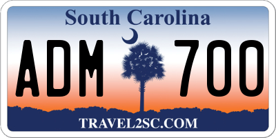 SC license plate ADM700