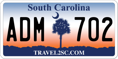 SC license plate ADM702
