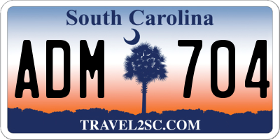 SC license plate ADM704