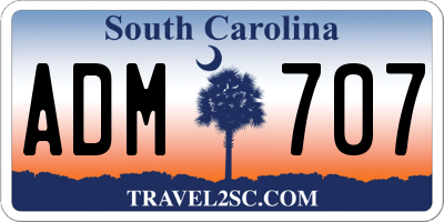 SC license plate ADM707