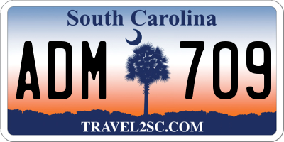 SC license plate ADM709
