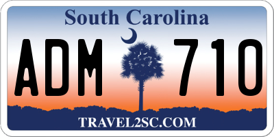 SC license plate ADM710