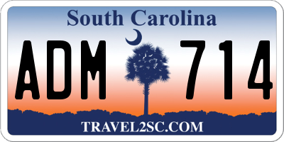 SC license plate ADM714