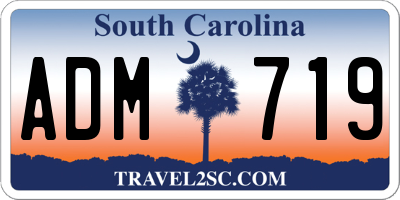 SC license plate ADM719