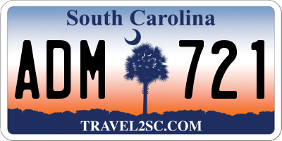 SC license plate ADM721