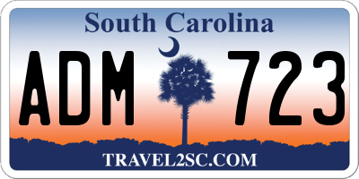 SC license plate ADM723