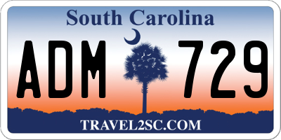 SC license plate ADM729