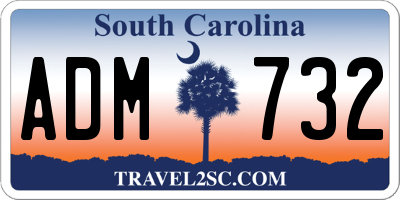 SC license plate ADM732