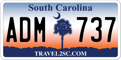 SC license plate ADM737