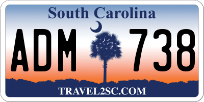 SC license plate ADM738