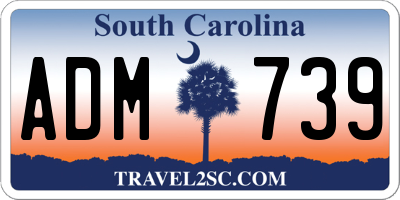 SC license plate ADM739