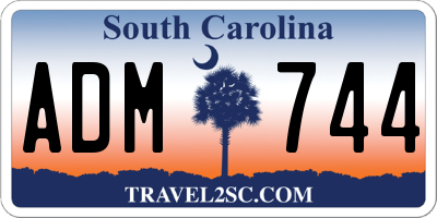SC license plate ADM744