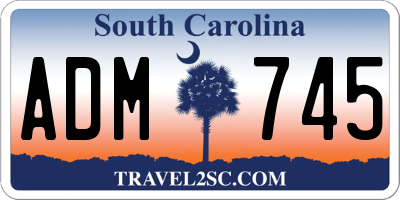 SC license plate ADM745