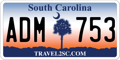 SC license plate ADM753