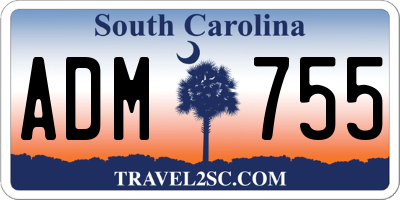 SC license plate ADM755